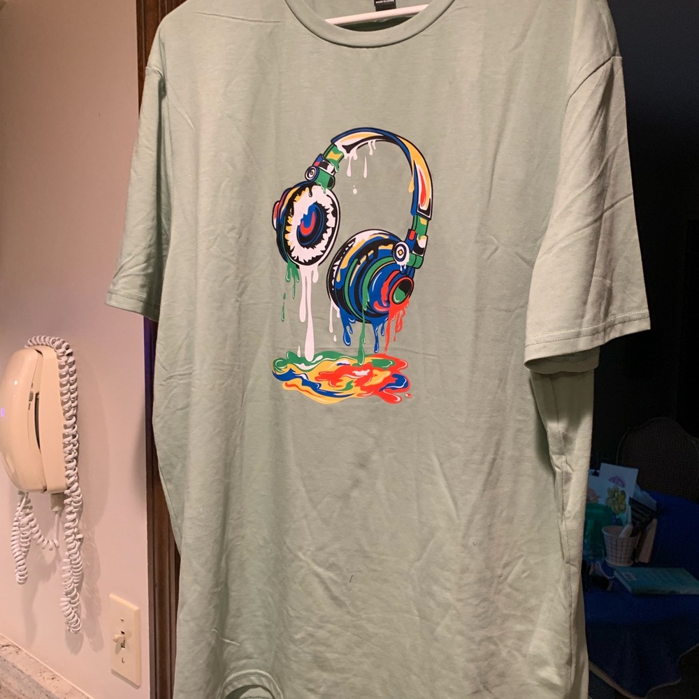 Brand new without tags, SHEIN headphone T-shirt